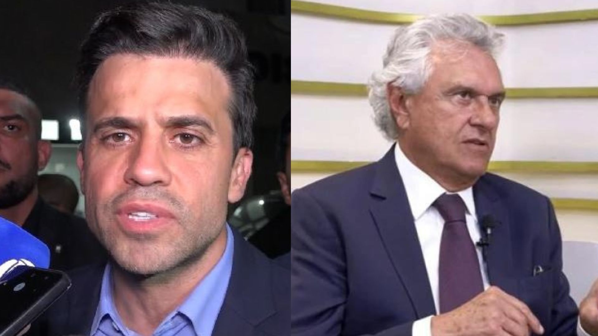 Pablo Marçal (PRTB) e Ronaldo Caiado (União Brasil) | Montagem/SBT News