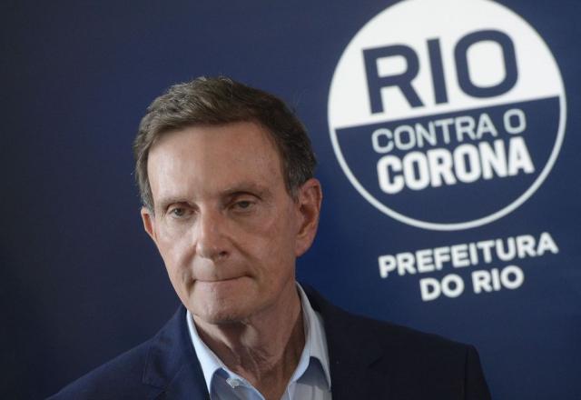 Marcelo Crivella, prefeito do RIo de Janeiro durante coletiva de imprensa