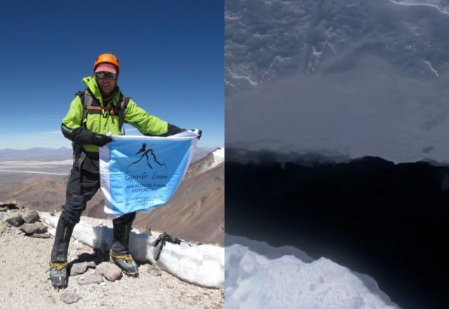 Marcelo Motta Delvaux, montanhista brasileiro que morreu após cair em Greta no Peru | Reprodução/Alto da Montanha