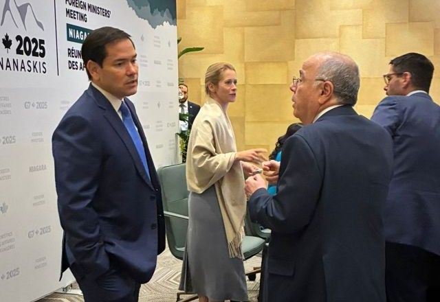 Marco Rubio e Mauro Vieira em encontro nessa quarta (12), nos EUA | Reprodução/Itamaraty