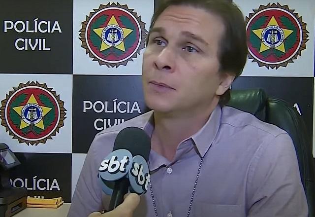 Maurício Demétrio, preso acusado de cobrar propina de comerciantes no RJ, dando entrevista