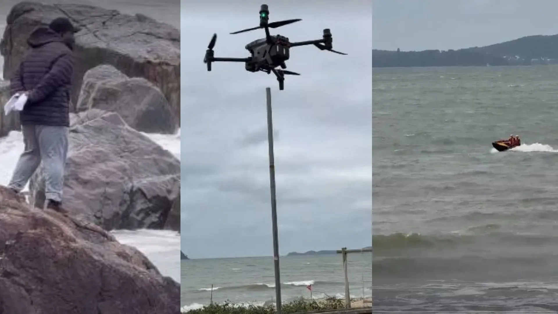 Buscas por menino desaparecido no mar de SC chegam ao 4° dia