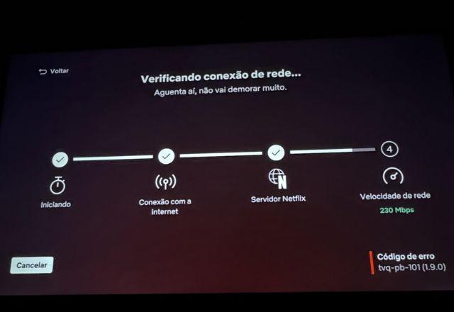 Mensagem de erro apareceu na tela de usuários da Netflix