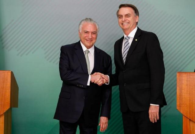 Michel Temer e Jair Bolsonaro
