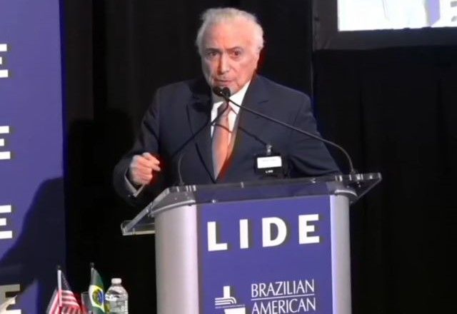 Ex-presidente Michel Temer (MDB) no LIDE 2024 | Reprodução