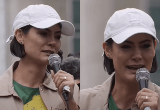 Michelle Bolsonaro discursa na Avenida Paulista | Reprodução