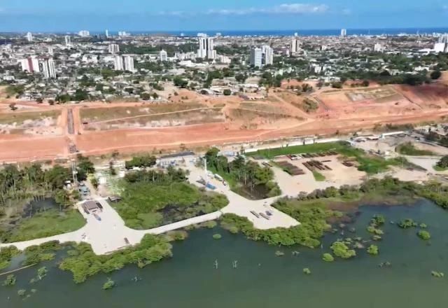 Área em Maceió onde havia exploração de sal-gema e que afundou em 2023. 