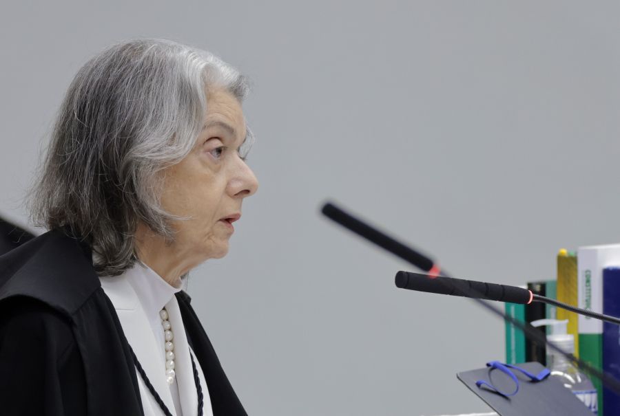 Ministra Cármen Lúcia, do Supremo, vota no julgamento do caso Marielle e Anderson | Divulgação/Rosinei Coutinho/STF