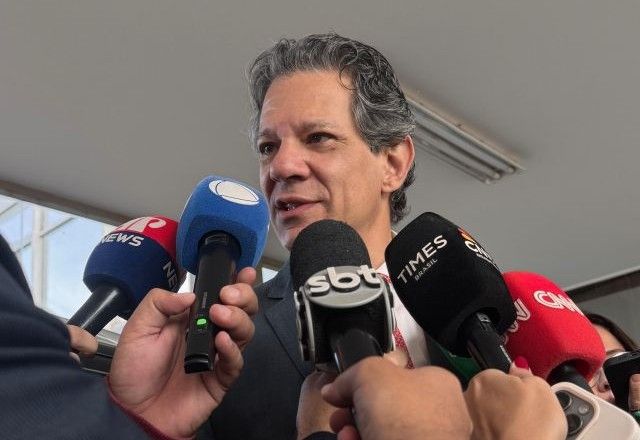 Ministro da Fazenda, Fernando Haddad, fala à imprensa em Brasília | Warley Júnior/SBT