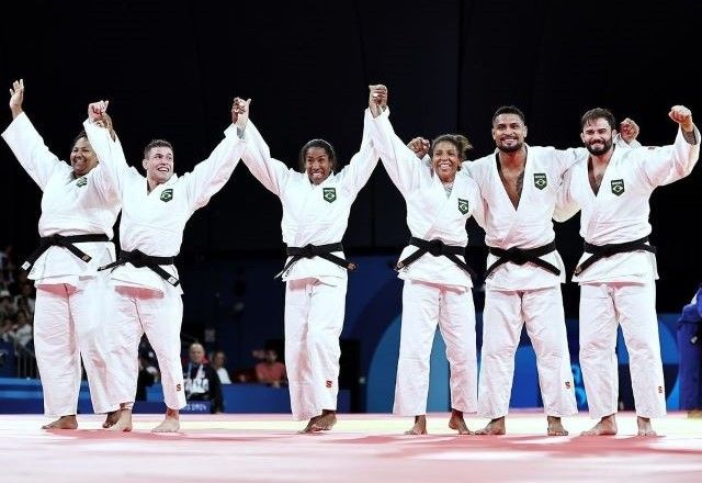 Judô do Brasil é bronze na disputa por equipes | Divulgação/Miriam Jeske/COB