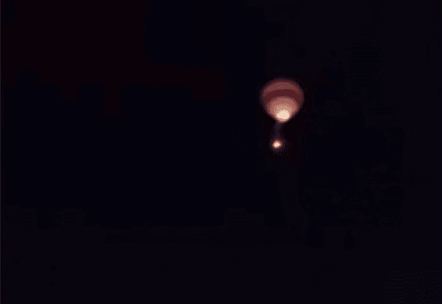 Balão caiu na noite deste domingo (30) | Foto: reprodução