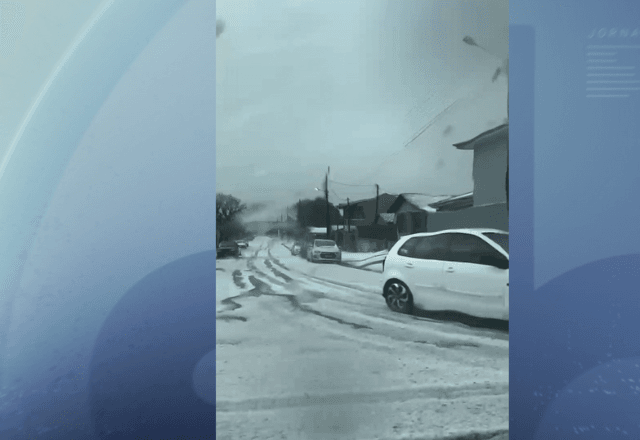 Chuva de granizo em Castro(PR) | Foto: reprodução