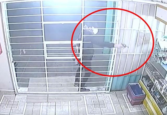 Momento da tentativa de homicídio