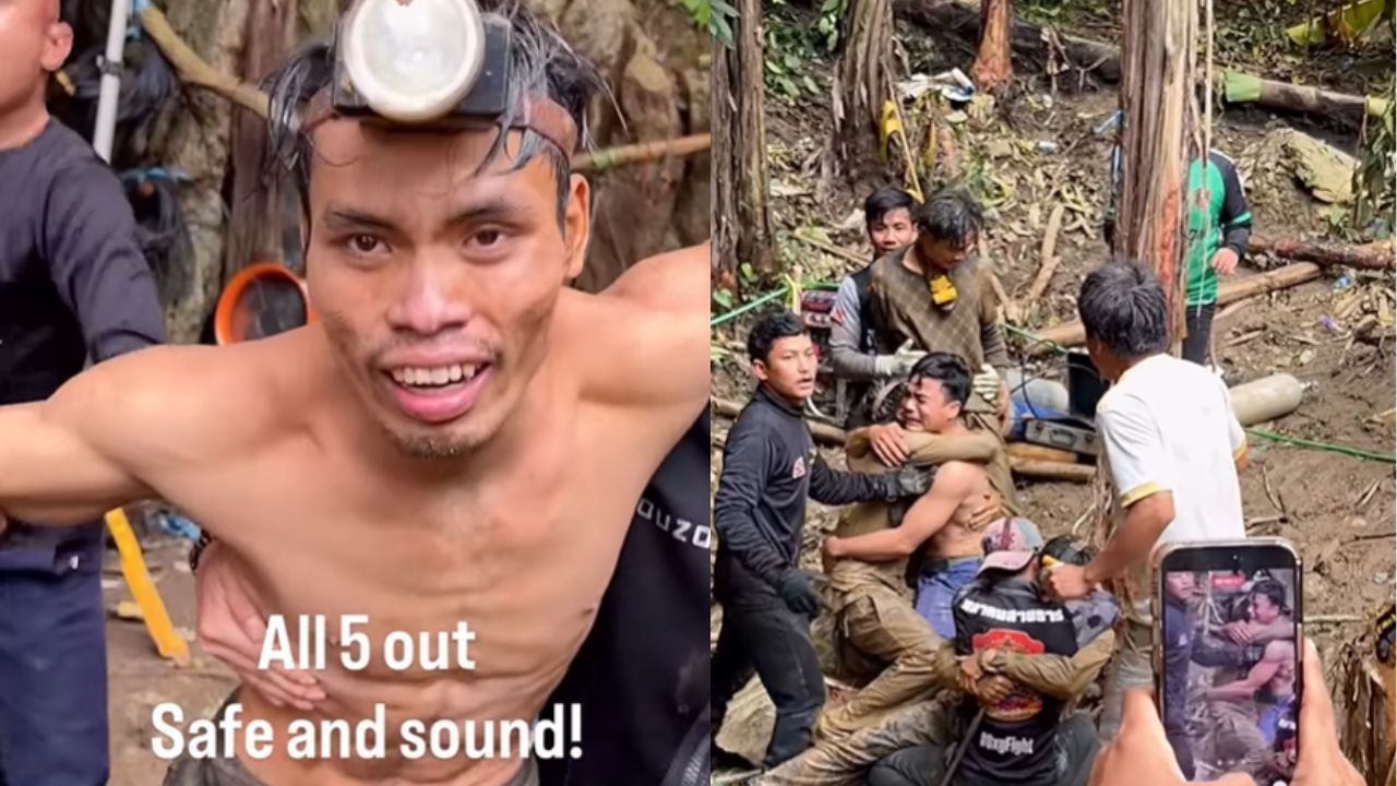 Equipes resgatam homens presos há dias em caverna no Laos Equipes resgatam homens presos há dias em caverna no Laos