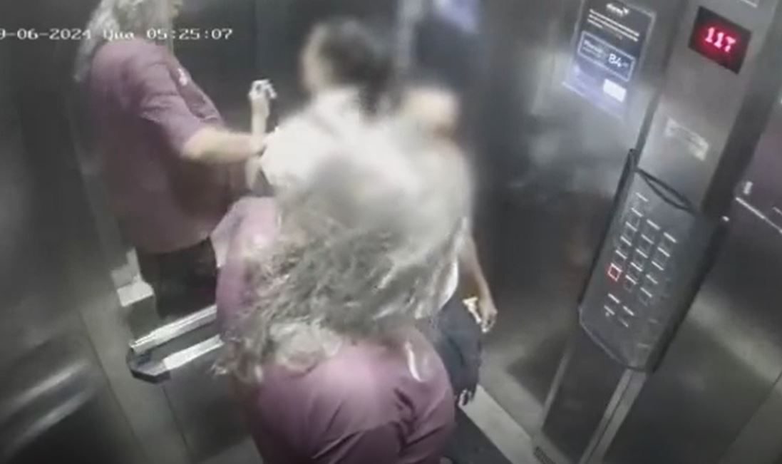 Momento em que teria ocorrido a importunação sexual | Reprodução