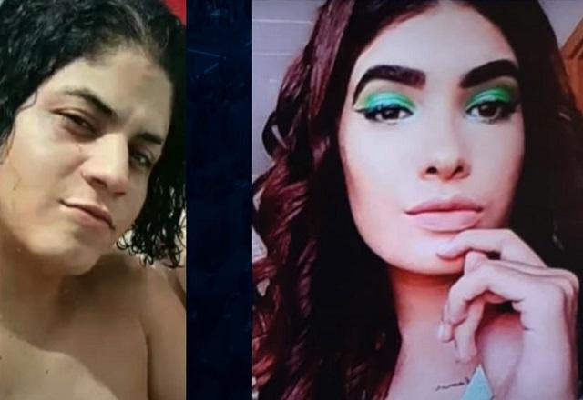 Montagem de fotos com Patrícia Roberta (direita) e suspeito de tê-la assassinado (esquerda) em João Pessoa (PB)