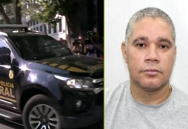 Montagem de fotos com carro preto andando em via pública e, à direita, foto 3 x 4 de homem negro