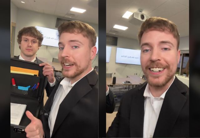 MrBeast é o maior youtuber do mundo e diz que tem investidores dispostos a comprar o TikTok | Reprodução/TikTok/@mrbeast