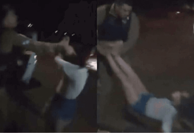 Mulher é agredida por PM durante abordagem truculenta no Paraná | Reprodução/Redes sociais