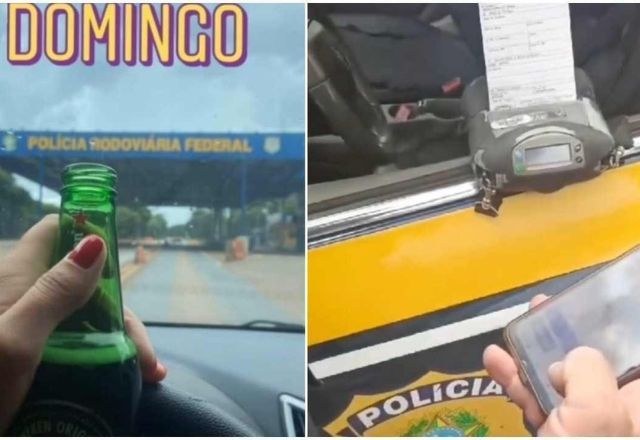 Mulher tem CNH suspensa ao postar foto com cerveja em frente à PRF