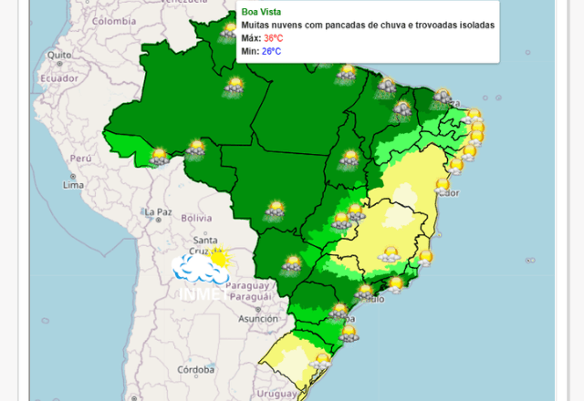 Semana começa com chuvas fortes de Norte a Sul do país | Inmet