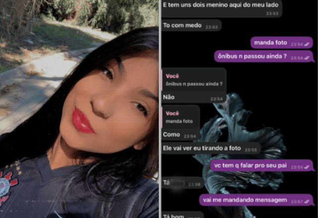 Adolescente desaparece após relatar medo em mensagens para amiga
