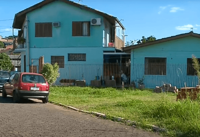 Casa onde crime aconteceu | Reprodução/SBT Brasil