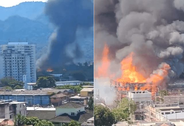 Incêndio atinge estúdios da Globo no Rio | Reprodução