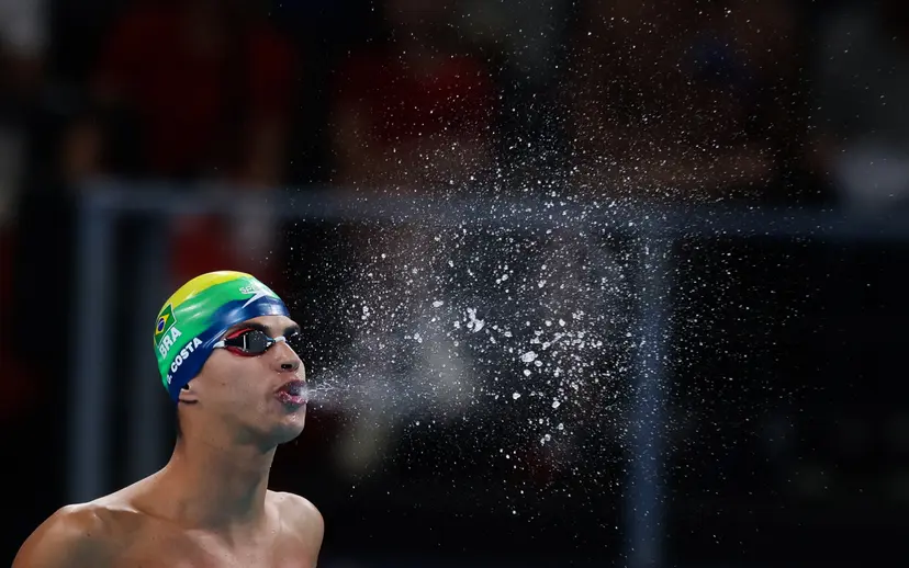 Nadador Guilherme Costa durante prova de 400 metros | Luiza Moraes/COB
