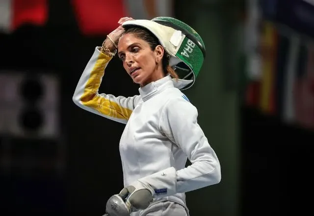 Nathalie Moellhausen passou mal durante esgrima | Gaspar Nobrega/COB