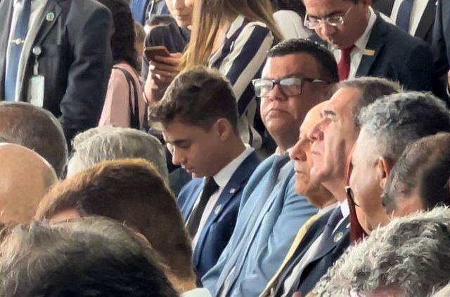 Nikolas Ferreira em evento de educação no Planalto (Murilo Fagundes/SBT News)