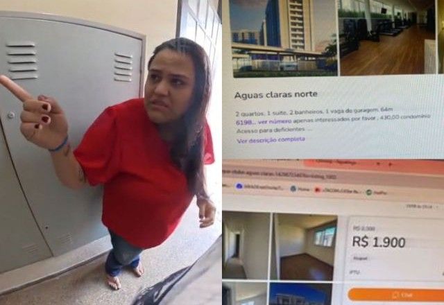 No momento da abordagem, a mulher conversava com uma nova vítima interessada em um suposto apartamento | Divulgação/PCDF