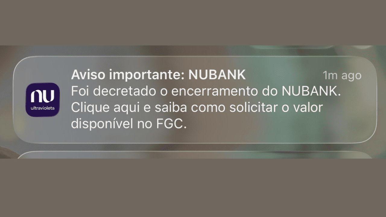 Nubank assusta clientes com aviso errado de liquidação Nubank assusta clientes com aviso errado de liquidação