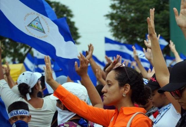 Estudantes protestam na capital nicaraguense, Manágua, em julho de 2018 (Reprodução/ONU)