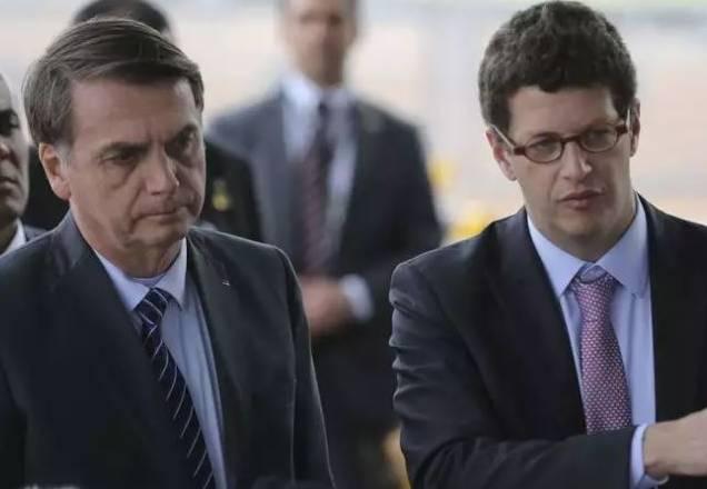 O presidente Jair Bolsonaro e o ministro Ricardo Salles