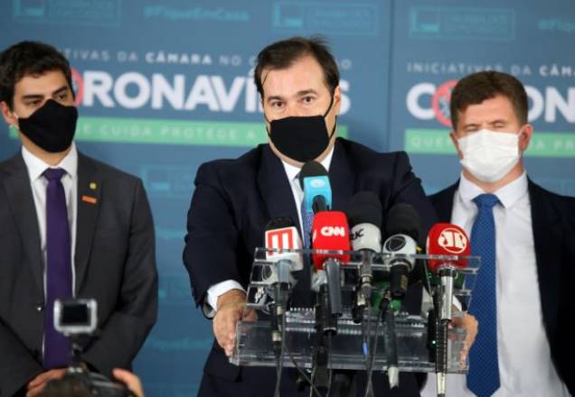 O presidente da Câmara, Rodrigo Maia
