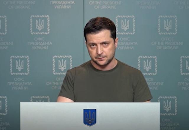 O presidente da Ucrânia Volodymyr Zelensky
