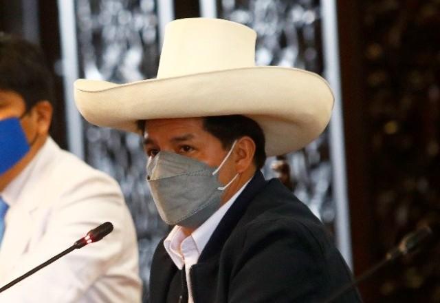 O presidente do Peru, Pedro Castillo