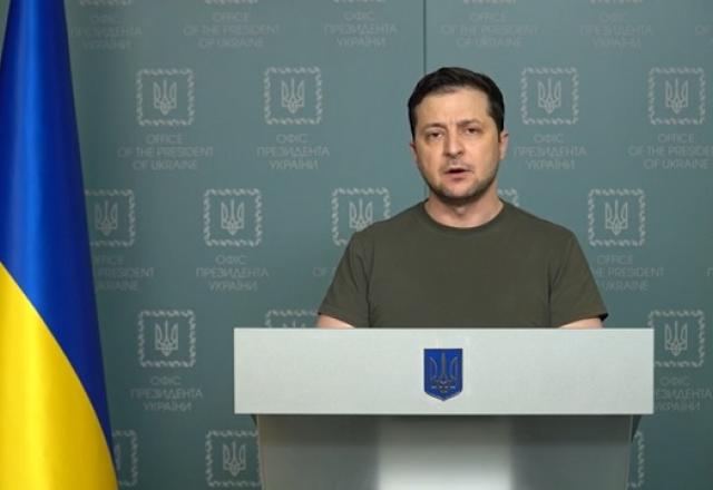 O presidente ucraniano, Volodymyr Zelensky, fez novo apelo para cessar-fogo
