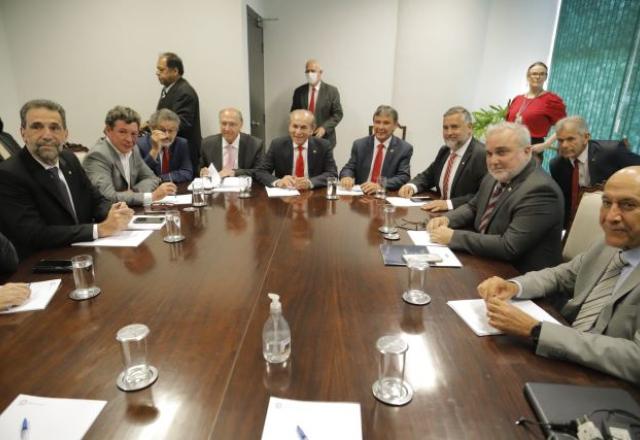O vice-presidente eleito Geraldo Alckmin em reunião no Senado  | Divulgação