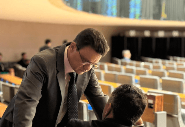 Odair Cunha (MG), candidato do PT ao TCU conversa com parlamentar sobre eleição que será realizada em 14 de abril de 2026 | Ranier Bragon