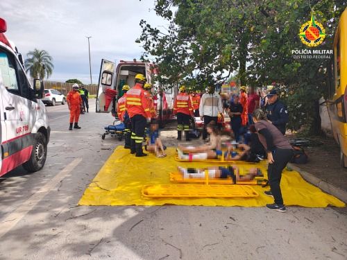 Ônibus levava adolescentes para torneio de vôlei, de acordo com a Polícia Militar | Divulgação/PMDF