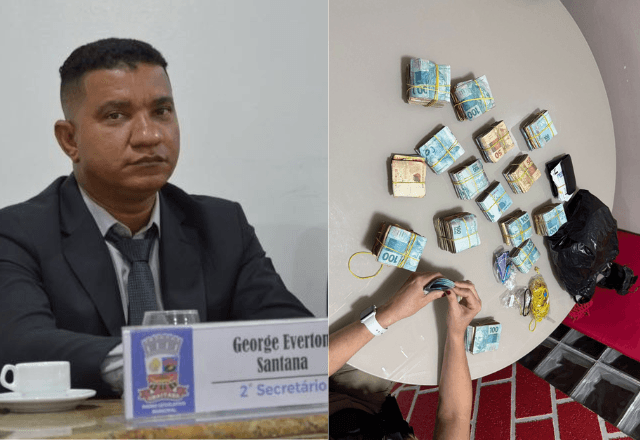 Vereador foi detido em flagrante durante cumprimento do mandado de busca, após ser encontrado com R$ 155 mil | Reprodução/Câmara Municipal e Polícia Civil