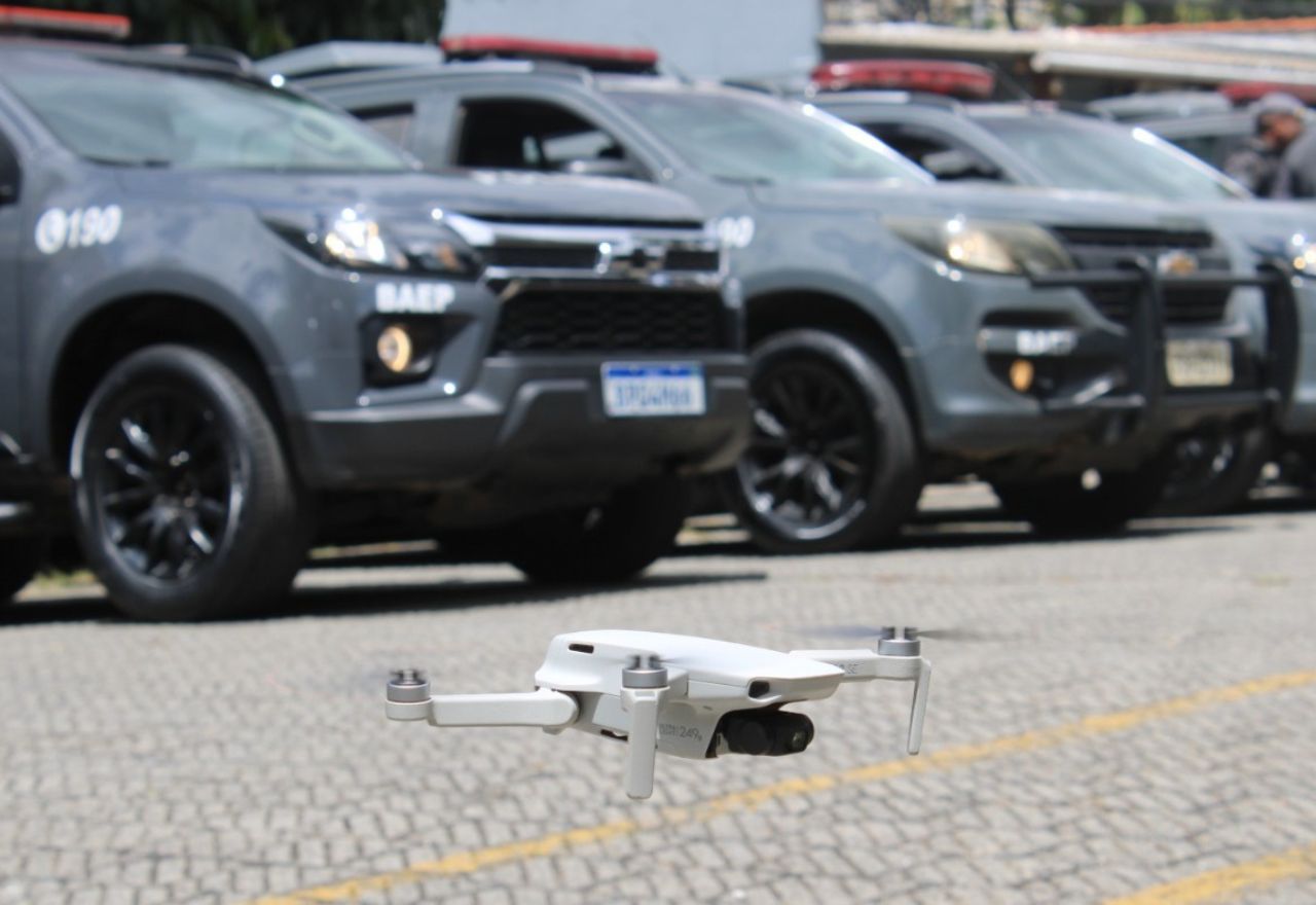 Ao todo 20 drones foram utilizados - PMSP / Reprodução