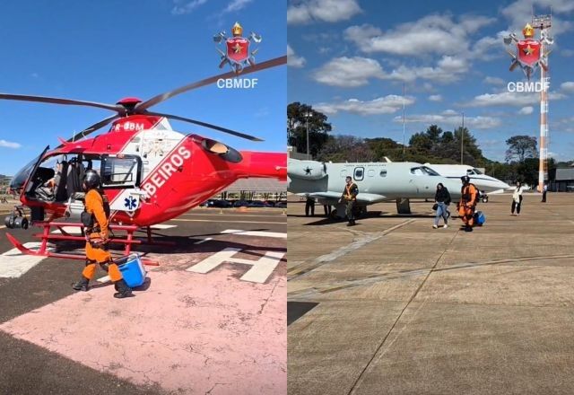 Operação de transporte do coração exigiu rapidez e logística complexa, segundo bombeiros | Divulgação/CBMDF