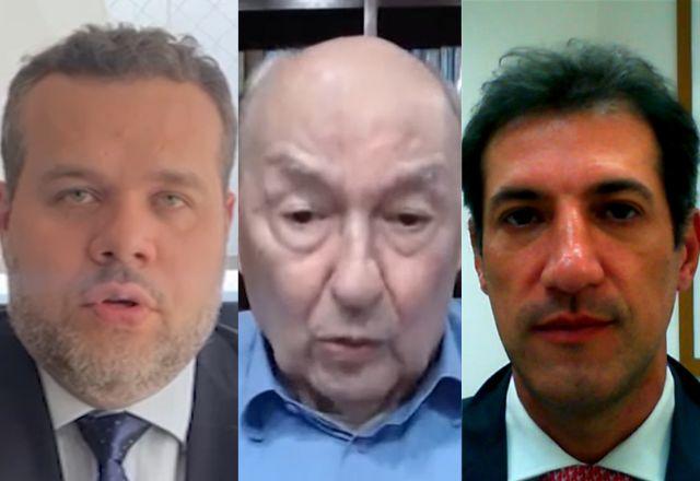 Os advogados Ives Gandra, Thiago Bottino e Renato Ribeiro