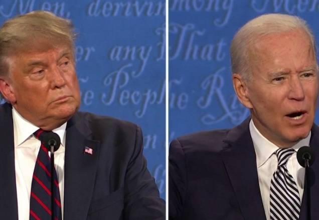 Os candidatos à presidência dos EUA, Joe Biden e Donald Trump