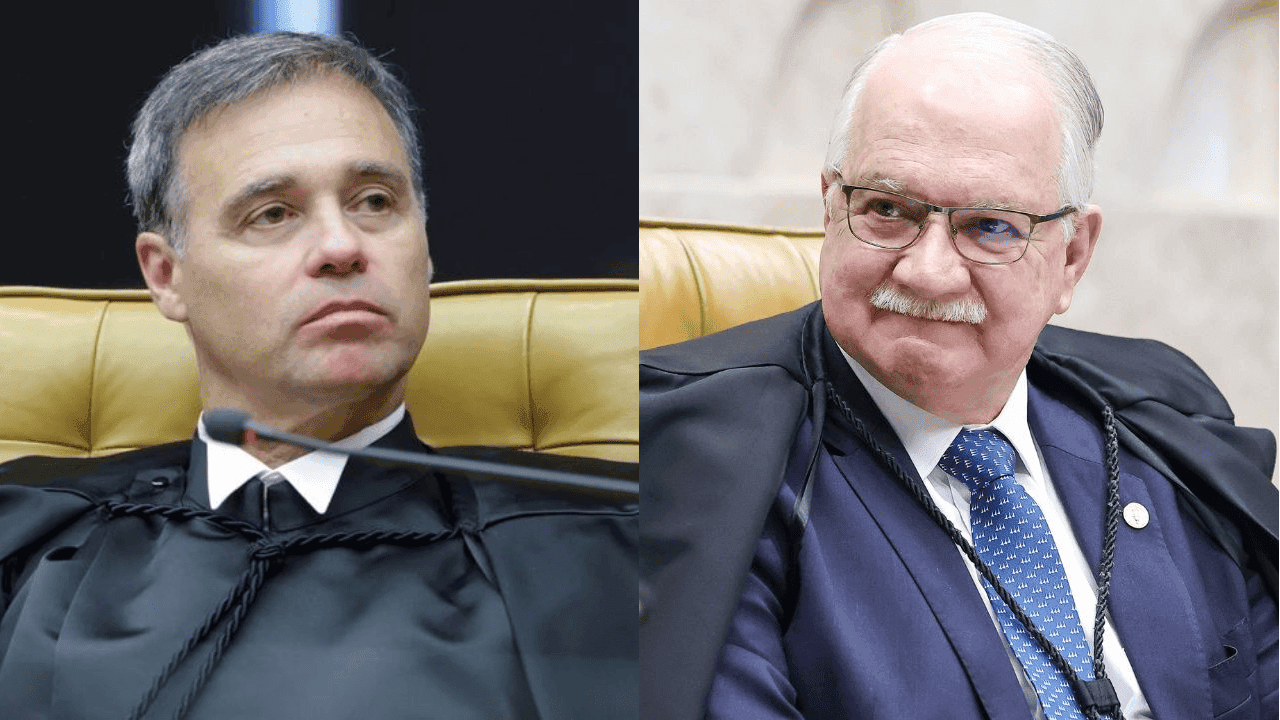 Os ministros André Mendonça e Edson Fachin | Reprodução