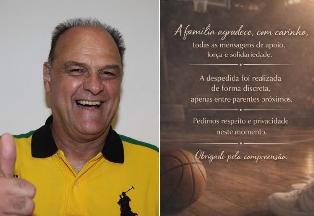 Cerimônia de despedida de Oscar Schmidt foi discreta e apenas com parentes próximos