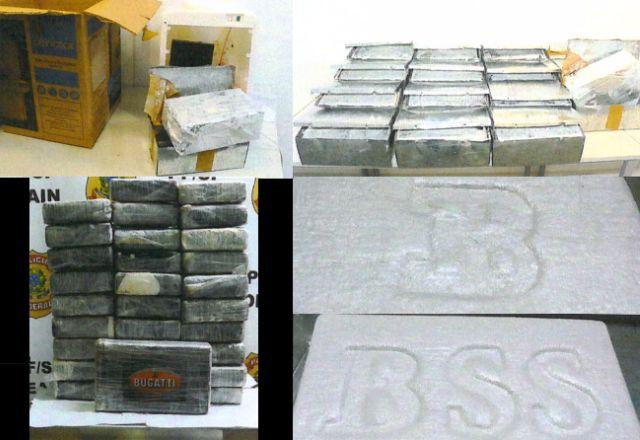 Todos os passageiros pretendiam embarcar com a droga para o exterior, em países como Portugal e Etiópia | Divulgação/PF